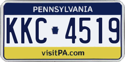 PA license plate KKC4519