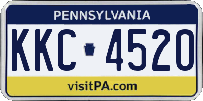 PA license plate KKC4520