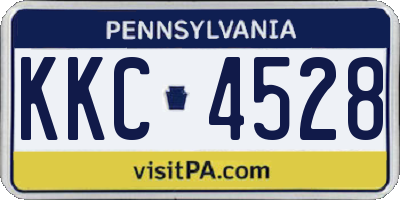 PA license plate KKC4528