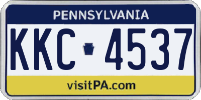 PA license plate KKC4537