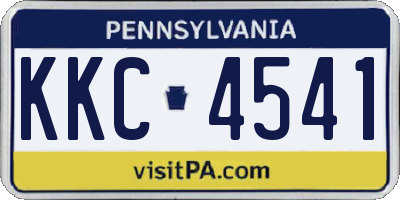PA license plate KKC4541