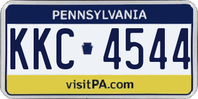 PA license plate KKC4544
