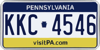 PA license plate KKC4546