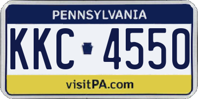 PA license plate KKC4550