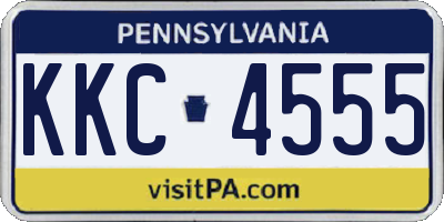 PA license plate KKC4555