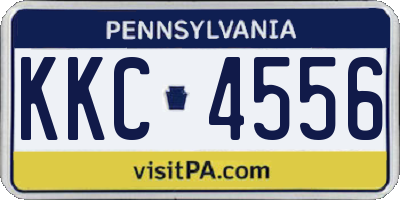 PA license plate KKC4556