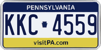 PA license plate KKC4559