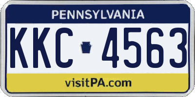 PA license plate KKC4563