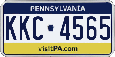 PA license plate KKC4565