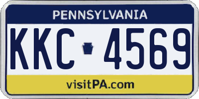 PA license plate KKC4569