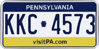 PA license plate KKC4573