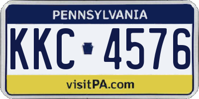 PA license plate KKC4576