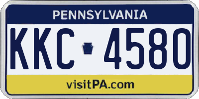 PA license plate KKC4580