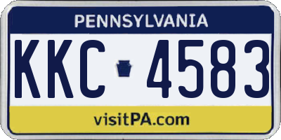 PA license plate KKC4583