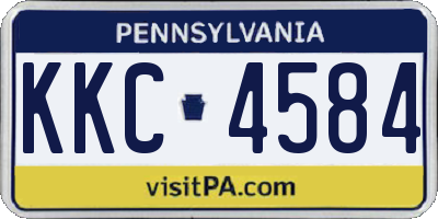 PA license plate KKC4584