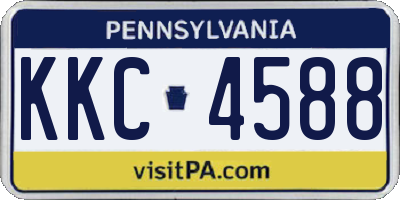 PA license plate KKC4588