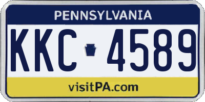 PA license plate KKC4589