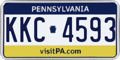 PA license plate KKC4593