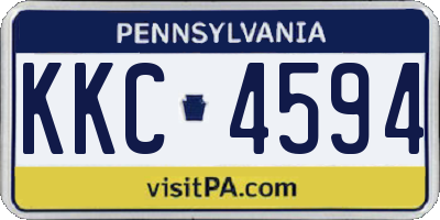 PA license plate KKC4594