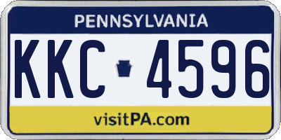 PA license plate KKC4596