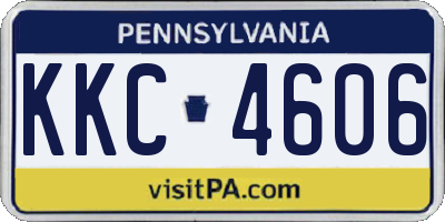 PA license plate KKC4606
