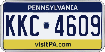 PA license plate KKC4609
