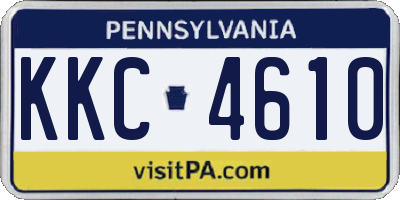 PA license plate KKC4610