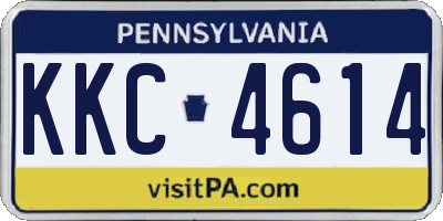 PA license plate KKC4614