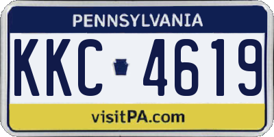 PA license plate KKC4619