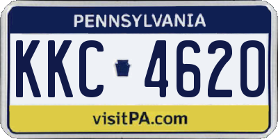 PA license plate KKC4620