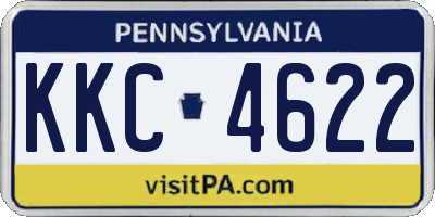PA license plate KKC4622