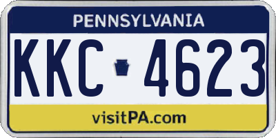 PA license plate KKC4623