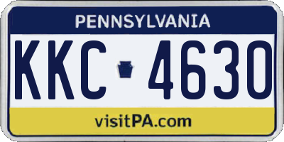 PA license plate KKC4630