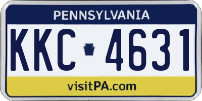 PA license plate KKC4631