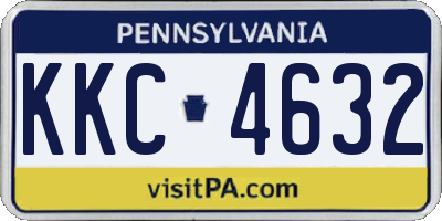 PA license plate KKC4632