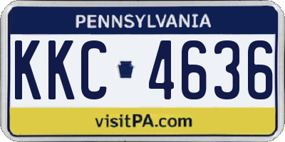 PA license plate KKC4636