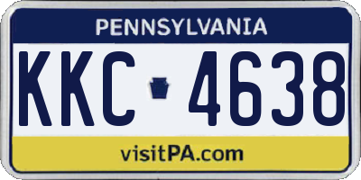 PA license plate KKC4638