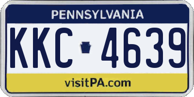 PA license plate KKC4639