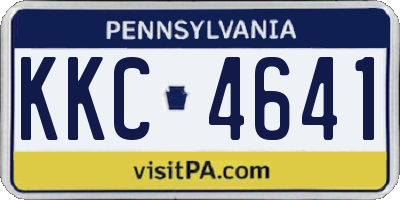 PA license plate KKC4641