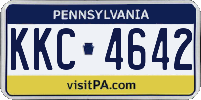 PA license plate KKC4642