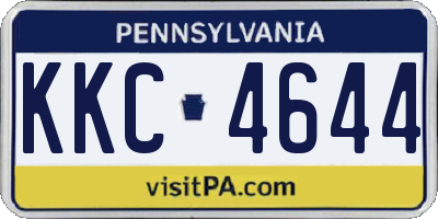 PA license plate KKC4644