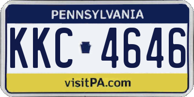 PA license plate KKC4646