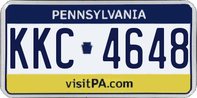 PA license plate KKC4648
