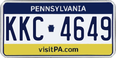 PA license plate KKC4649
