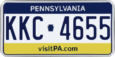PA license plate KKC4655