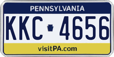 PA license plate KKC4656