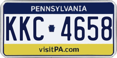 PA license plate KKC4658