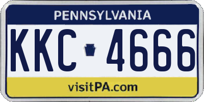 PA license plate KKC4666