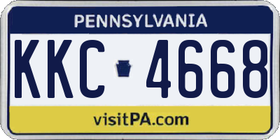 PA license plate KKC4668
