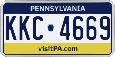 PA license plate KKC4669
